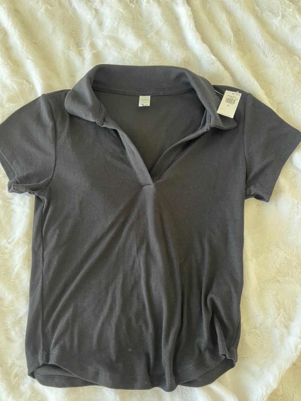 Old Navy Black Short Sleeve Polo Tee